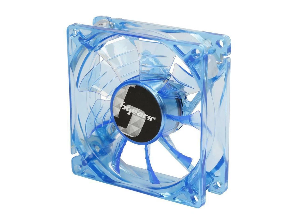 Bgears b-PWM 80 Translucent Blue with Blue LEDs, 2 ball Bearing PWM fan with  50 - Image 2 of 4