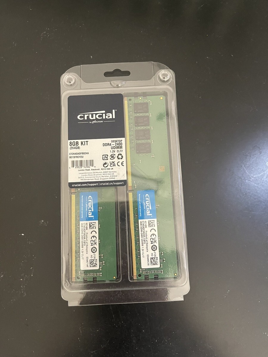 Crucial RAM 8GB Kit (2x4GB) DDR4 2400MHz CL17 Desktop Memory
