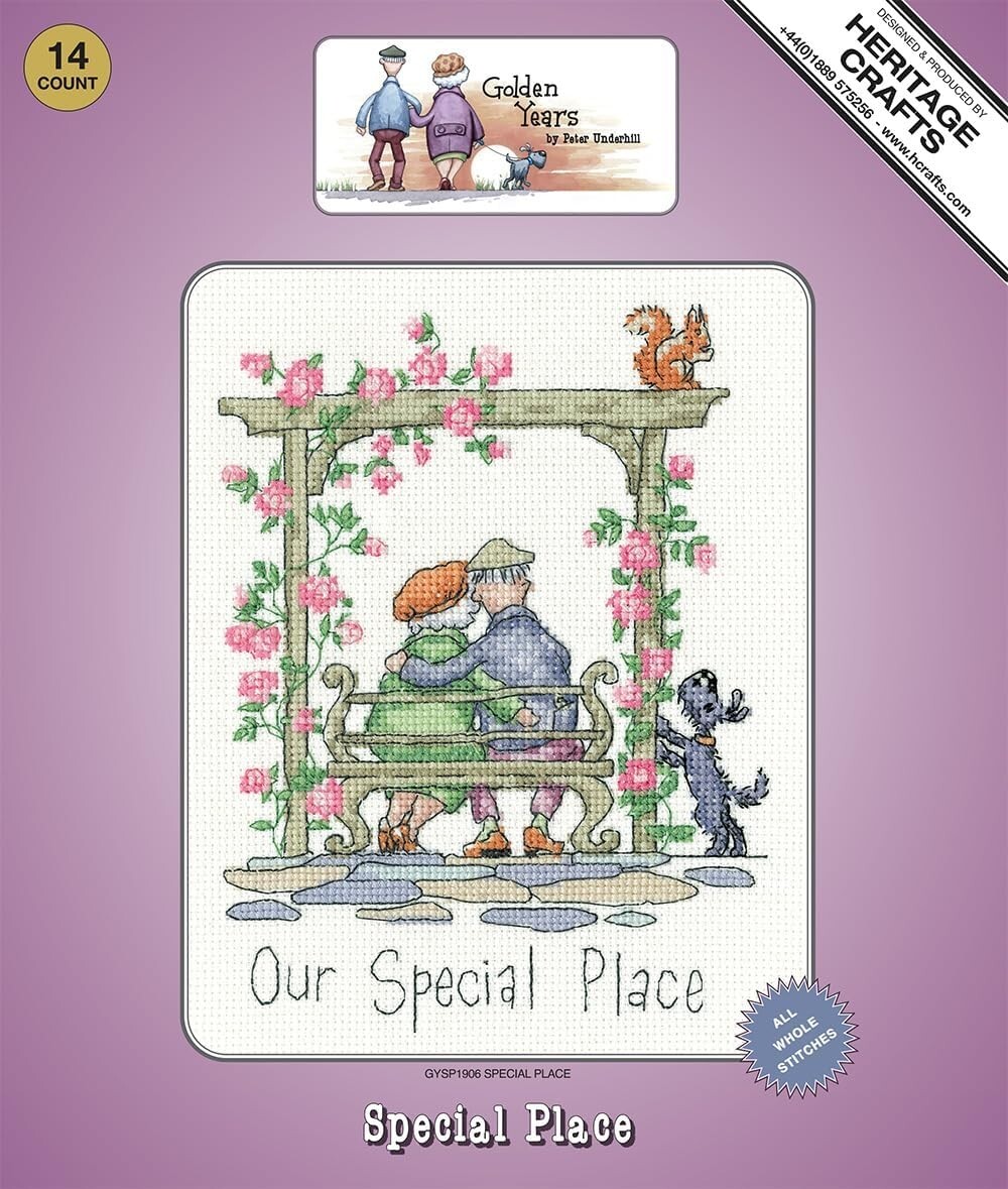 Heritage Crafts Cross Stitch Kit - Golden Years - Special Place
