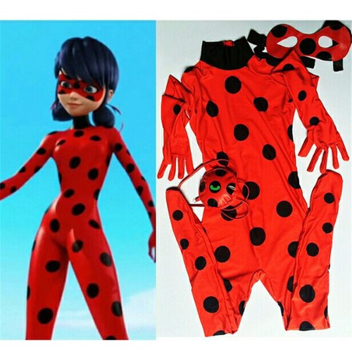 FUORI TUTTO! COSTUME TUTA DONNA-BAMBINA MIRACOLOUS LADYBUG VESTITO CARNEVALE  | eBay