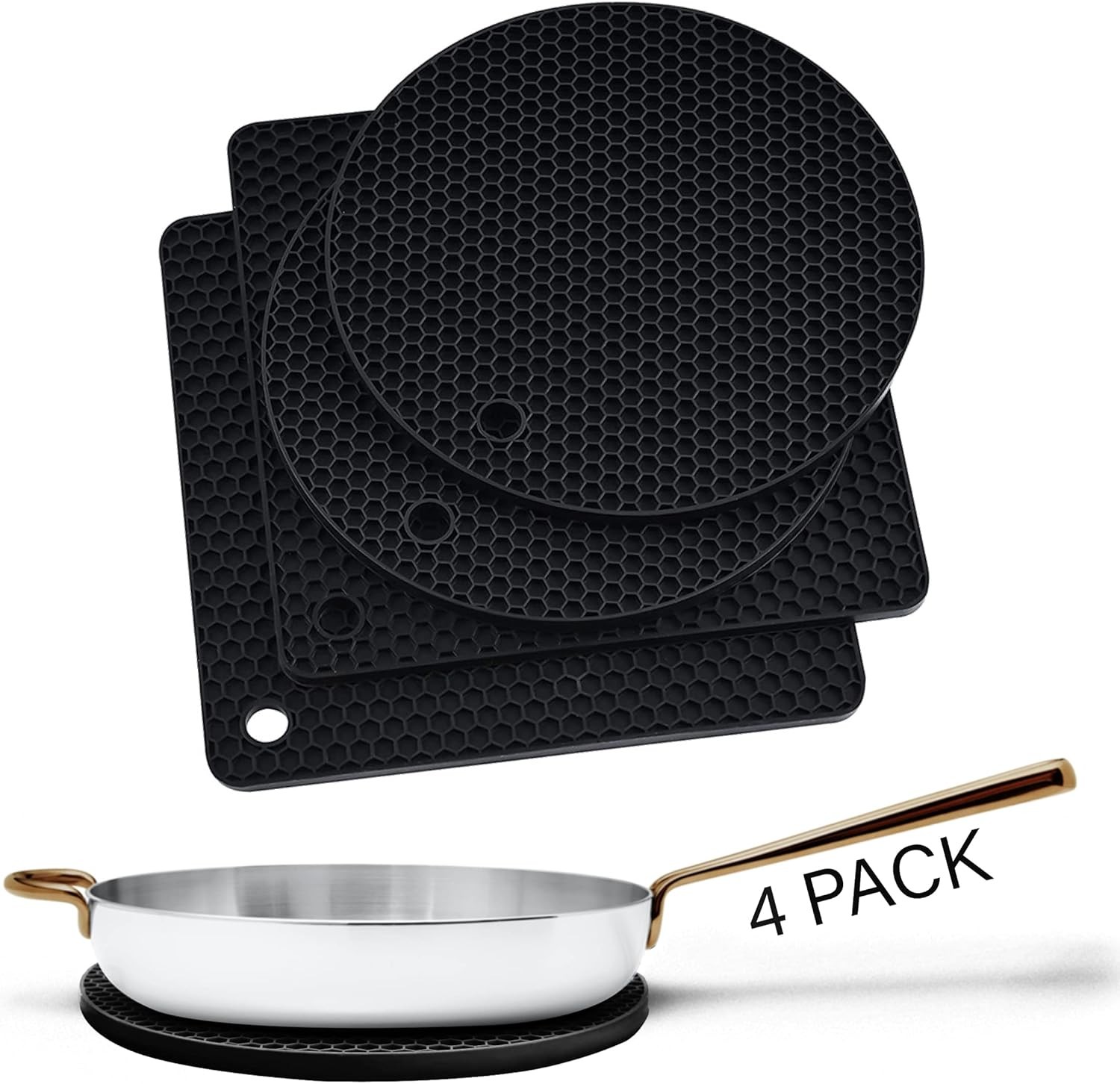 Linda's Essentials Silicone Trivets for Hot Pans and Pots (2 Pack) -Multipurpos