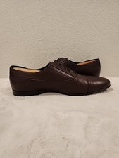 Versace Collection Men's EU43 US10 Brown Leather Oxford Shoes Lace Up