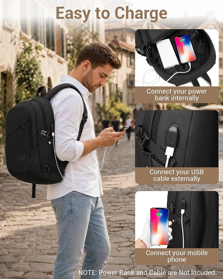Sac à Dos Ordinateur Portable 156" Antivol Cadenas Homme Bleu Samsonite - Photo 4/4