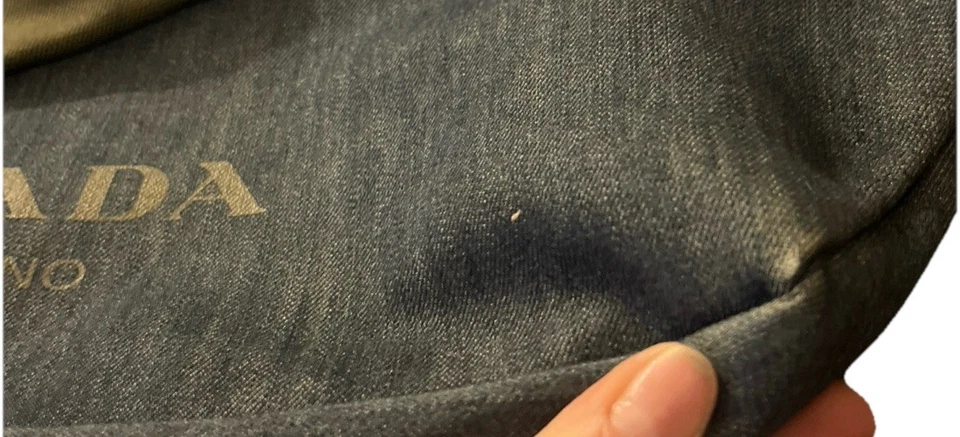 Prada 2 Way Reversible Denim Tote - Image 4 of 4