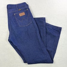 VTG 80s Wrangler 13MWZ Cowboy Cut Jeans Mens 38x33 Dark Indigo Blue Made in USA