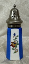 Vintage Royal Venton Ware Ceramic Sugar / Spice Shaker w/ Silver Plated Top
