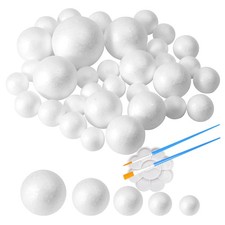 36Pack Craft Foam Balls Assorted Sizes 1-2.4In , Foam Balls for Arts and Crafts,