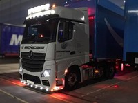 DachträGer +Led +Scheinwerfer FüR Mercedes Actros Mp4 2012+ Giga Raum Edelstahl