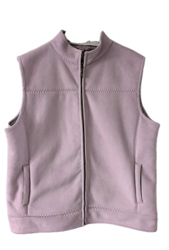 Ladies Tayberry Faux Suade Lilac Zip Gilet / Bodywarmer Fleece Lined Size M