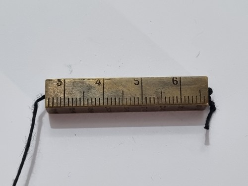 RARE Vintage Brass Engineers Plumb Bob or Measuring Calibration Ruler - Afbeelding 6 van 10