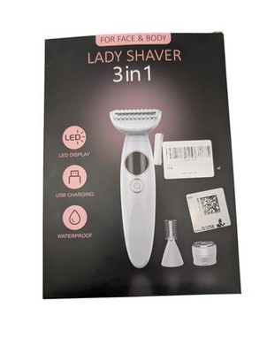 Lady Shaver 3in1   Elektrischer Damenrasierer | LED Display | USB | Waterproof
