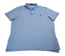 Polo Ralph Lauren Shirt Mens Size XL Blue Short Sleeve Classic Fit Logo Adult