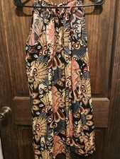 Shein Red Brown Black Sleeveless Neck Tie Tank Size Med Very Colorful Beautiful
