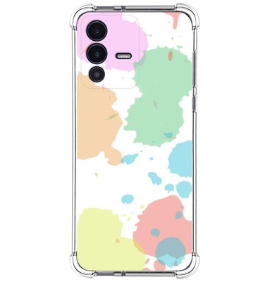 EASSGU [Telaio Elettrolitico Custodia per vivo V23 5G (6.44 Inches) Cover Protettiva in Morbido Silicone TPU - Nero