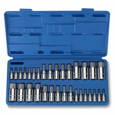 32 Pcs Hex Bit Socket Set SAE Metric Allen Wrench Key For Ratchet Mechanic Tool 