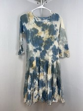 Nwt JDL Jeanne d'Arc Dress Charming Spirit XS Blue Tie Dyed Cotton x33/x34