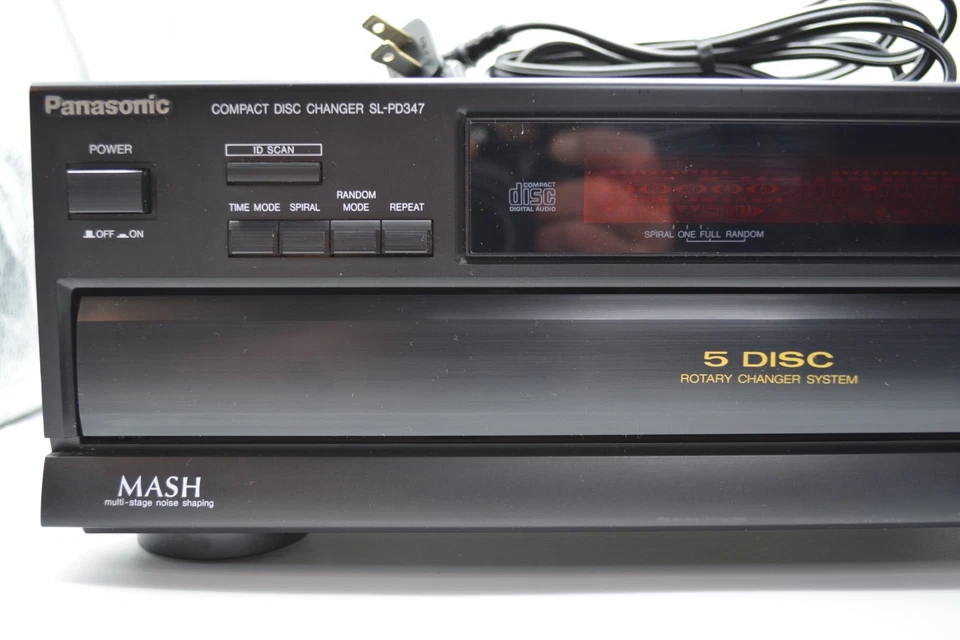 Panasonic SL-PD347 5-дисковый проигрыватель компакт-дисков MASH цифровая сервоприводная система винтажный - Изображение 2 из 4