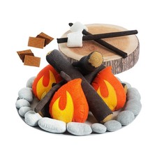 Pretend Campfire Set for Kids with S'Mores Kit  Wood Log Pillow - ... Fast Ship
