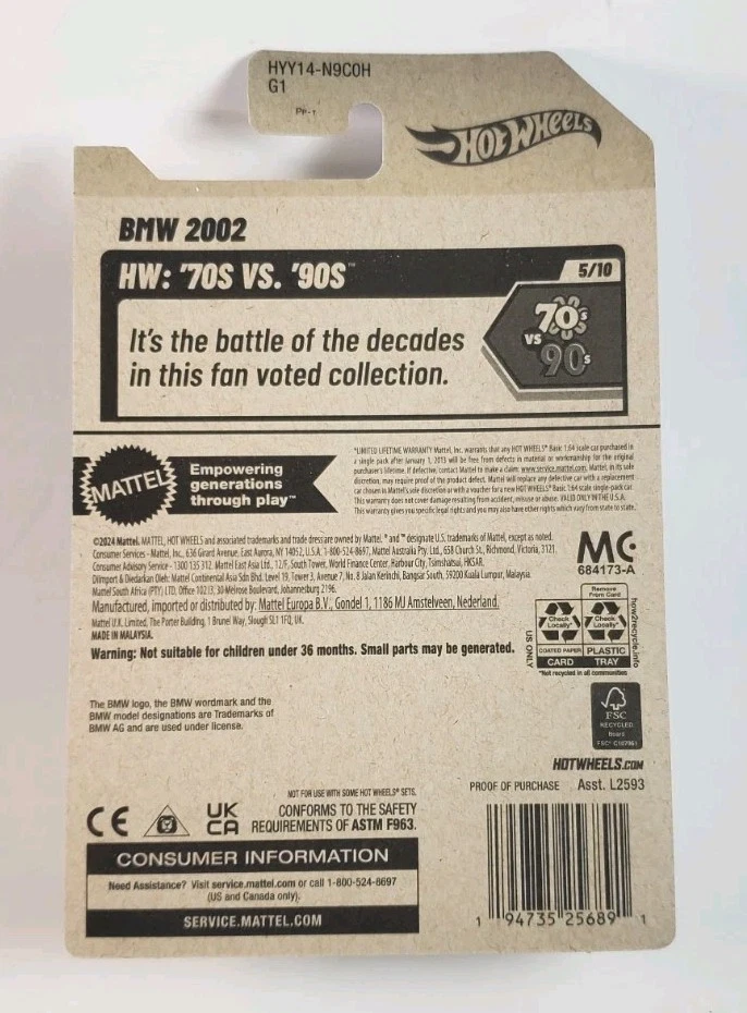 BMW 2002 Zamac Walmart exclusivo plateado 2025 Hot Wheels Foto 2 de 2