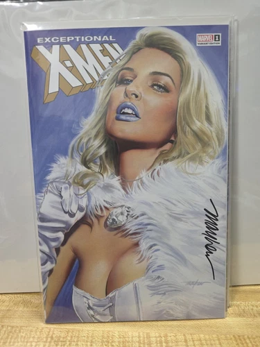 EXCEPTIONAL X-MEN #1 EMMA FROST SIGNED MIKE MAYHEW W COA VARIANT LTD 3K. FREE SH