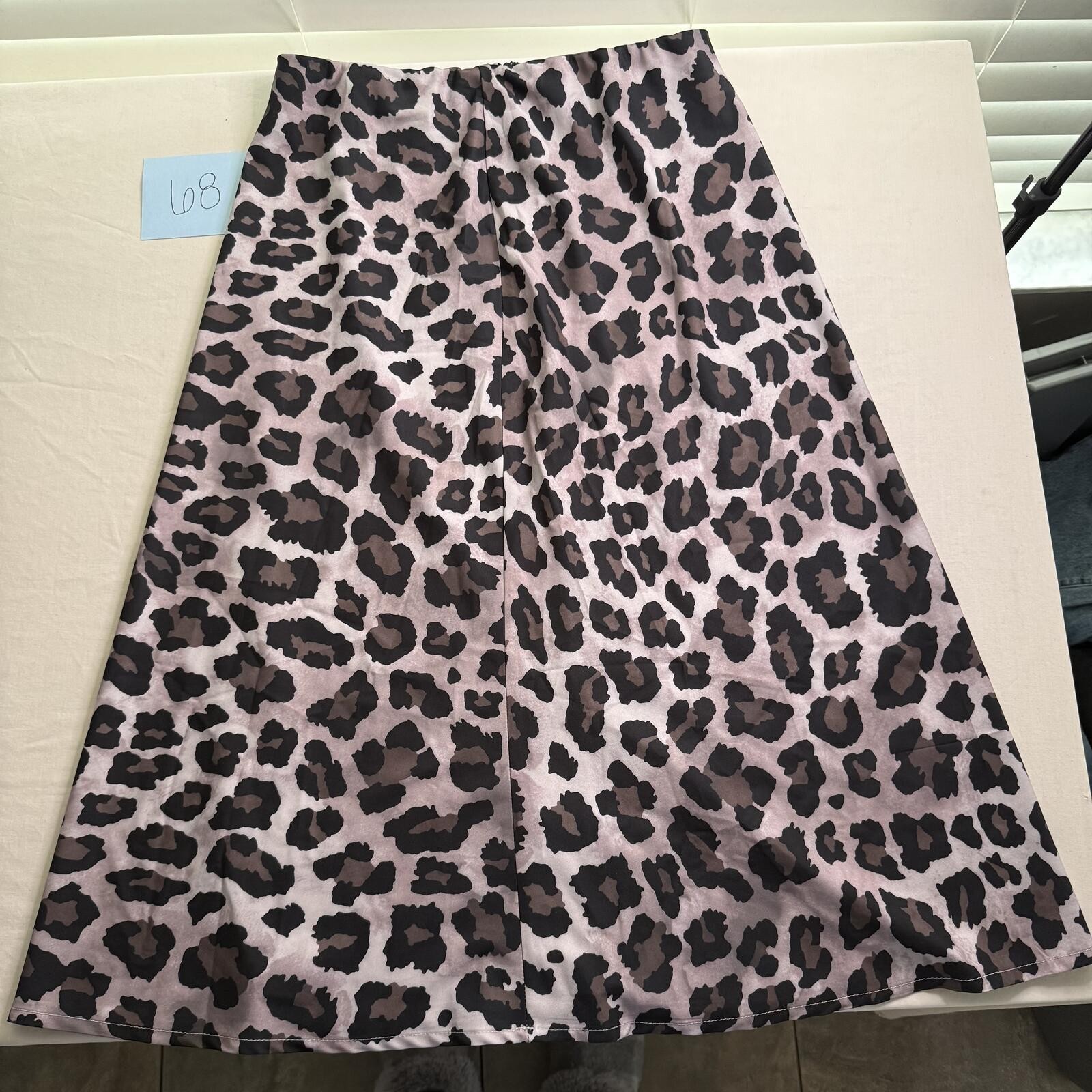 Emery Rose Leopard Print A-Line Skirt Size Large
