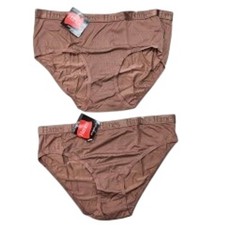 Hanes Women's Brief Underwear 2 Piece Brown Size S/P Hipster / High Cut Bikini