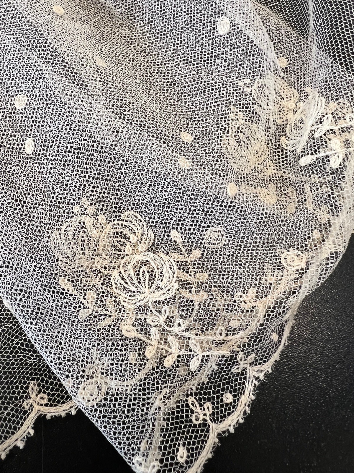 ANTIQUE LACE - CIRCA 1900’s, LOVELY BONNET VEIL