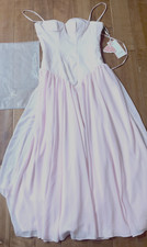 Pretty A Line Spaghetti Straps Pink Corset Prom Dress with Ruffles