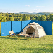 Camping Windbreak, Foldable Portable Wind Blocker W/ Carry Bag and Steel Poles