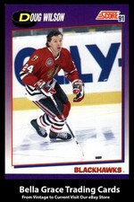 1991-92 Score American Doug Wilson #35 Chicago Blackhawks NHL Hockey 