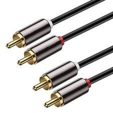 2 m Cavo Cinch RCA maschio-maschio per impianti Hi-Fi elevata qualità