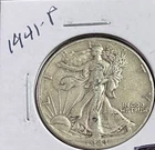 1941 50C Walking Liberty Half Dollar. 90% Silver.  #1915