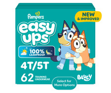 Pampers Easy Ups Training Pants Size 6 4T-5T 62 Count Bluey