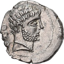 #905833 Domitia, Denarius, 39 BC, Osca, Silber, VZ, Crawford:532/1