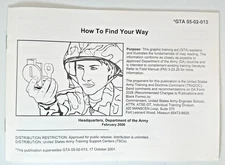 How to Find Your Way, explains basic Compass map reading, Graphic Training Aid