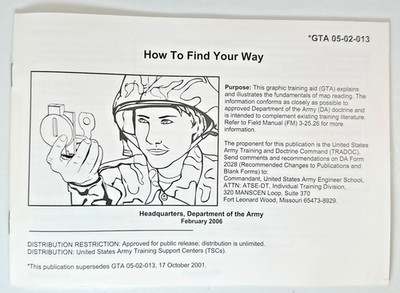 How to Find Your Way, explains basic Compass map reading, Graphic Training Aid