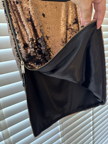 REISS Sequin Gold Skirt - Picture 5 of 7