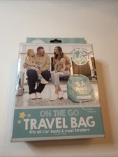 Regalo On the Go Travel Gate Bag Fit Carseats Most Strollers Compact Aqua Blue