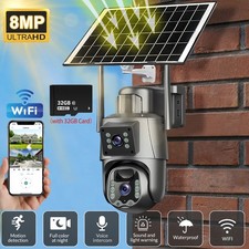 Solar Battery Powered Wireless WiFi Outdoor Tilt Home Security Camera System USA