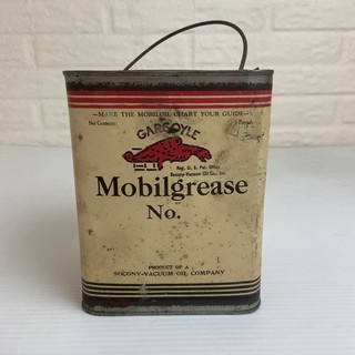 Vintage Mobilgrease Gargoyle 5 Pound Metal Can