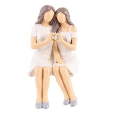 Friend Birthday Gifts for Women: Unique Sisters Friendship Resin White