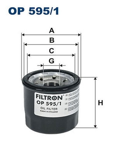 Filtron Op 595/1 ÖLfilter FüR Mazda-image