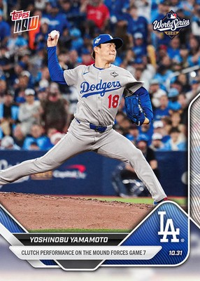 TOPPSカード Yoshinobu Yamamoto World Series Game 6 Win 2025 MLB Topps NOW