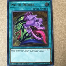 Yugioh! Pot of Desires - OP11-EN003 - Ultimate Rare - Unlimited Edition Near Min