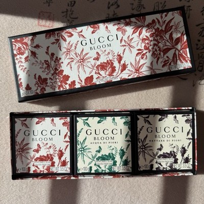 GUCCI Bloom Perfumed Soap Gift Set 3 x 100g Acqua di Fiori Nettare New