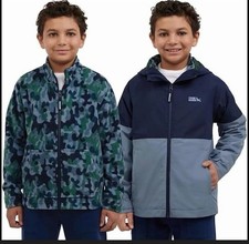 Eddie Bauer Youth Light Weight 3 in 1 Interchangeable Jacket Blue Camo XS 5/6