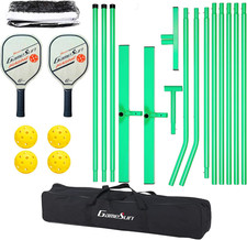 Complete Pickleball net Set for Outdoor, Indoor, Backyard use Paddles Balls Bag.