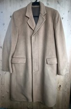 Vintage Camel tan  Full length coat Wool & Cashmere Size 16/18 45"