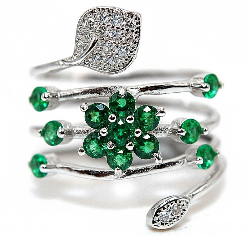 1CT Heat Treated Green Tourmaline 925 Sterling Silver Ring Jewelry Sz 6 F8-9