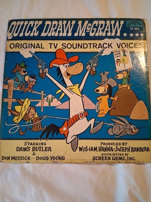 QUICK DRAW MCGRAW Original TV Soundtrack Voices Vinyl LP Colpix CP 203 